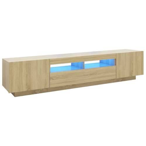 TV ormarić s LED svjetlima boja hrasta sonome 200 x 35 x 40 cm Cijena