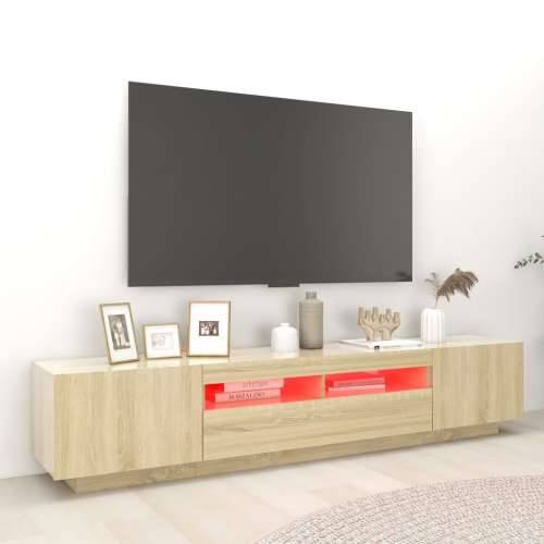 TV ormarić s LED svjetlima boja hrasta sonome 200 x 35 x 40 cm Cijena