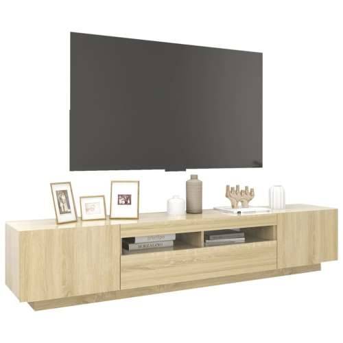 TV ormarić s LED svjetlima boja hrasta sonome 200 x 35 x 40 cm Cijena