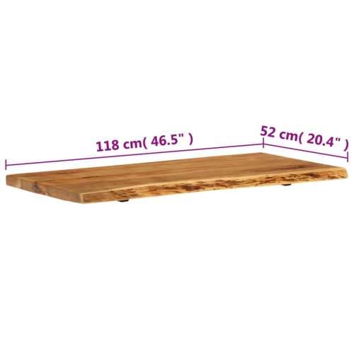 Vrh za kupaonski ormarić od bagremovog drva 114x52x4 cm - 114 x 52 x 4 cm Cijena