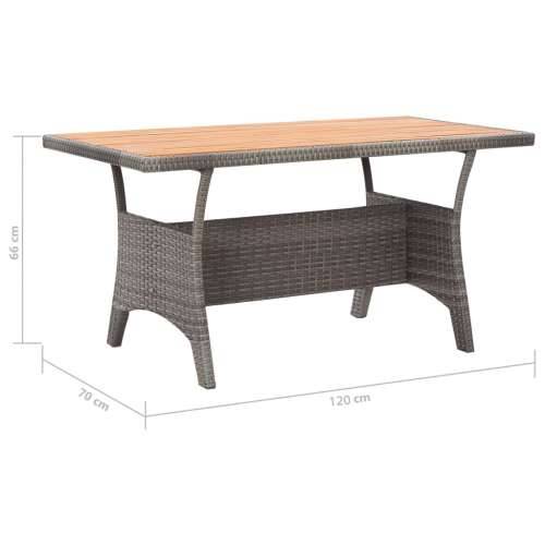 Vrtni stol sivi 120 x 70 x 66 cm od masivnog bagremovog drva - Siva 120 x 70 x 66 cm 1 Cijena