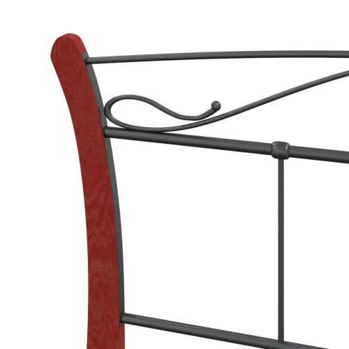 Okvir za krevet crni metalni 120 x 200 cm - crna i tamna boja drva 120 x 200 cm Cijena