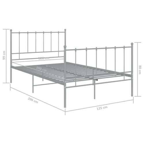 Okvir za krevet sivi metalni 120 x 200 cm - Siva 120 x 200 cm Cijena