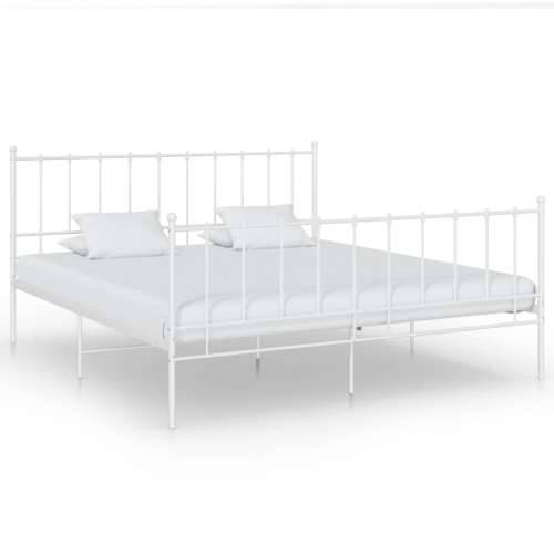 Okvir za krevet bijeli metalni 140 x 200 cm - Bijela 140 x 200 cm Cijena