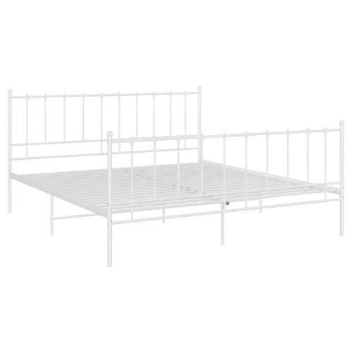 Okvir za krevet bijeli metalni 140 x 200 cm - Bijela 140 x 200 cm Cijena
