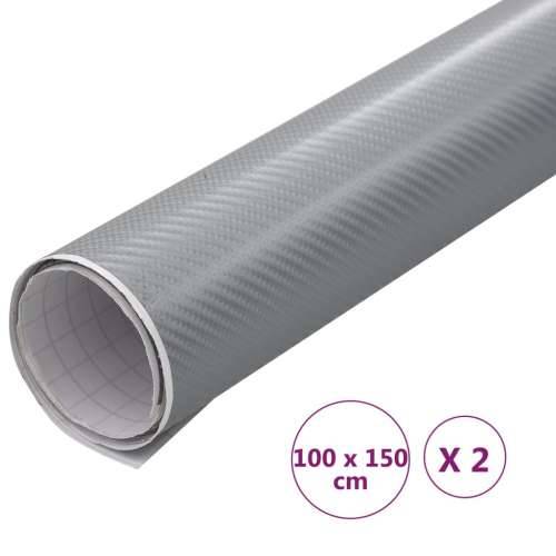 Folije za automobil 2 kom 4D srebrne 100 x 150 cm - Srebrno 100 x 150 cm 2 Cijena