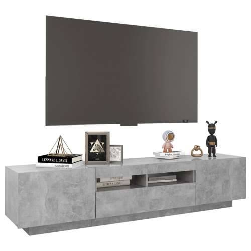 TV ormarić s LED svjetlima siva boja betona 180 x 35 x 40 cm Cijena