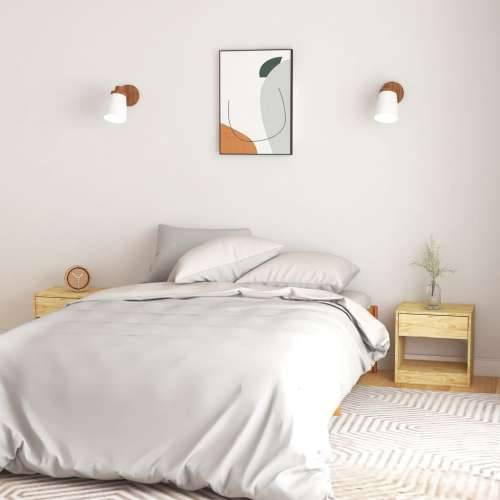 Noćni ormarići 2 kom 40 x 31 x 40 cm od masivne borovine - Prirodna 2 Cijena
