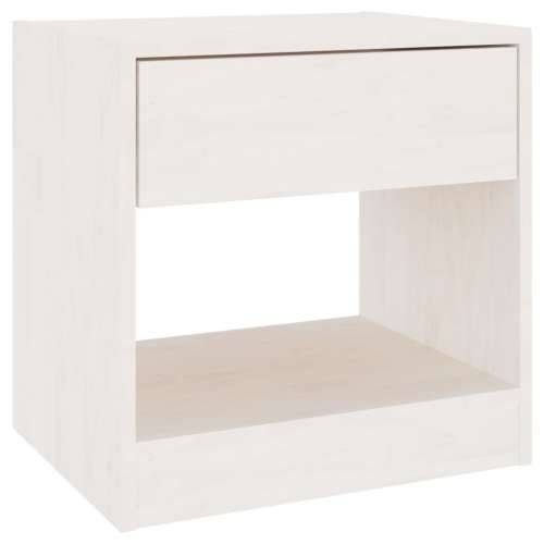 Noćni ormarići 2 kom bijeli 40 x 31 x 40 cm od masivne borovine - Bijela 2 Cijena