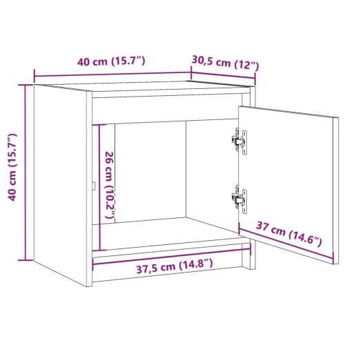 Noćni ormarići 2 kom bijeli 40x30,5x40 cm od masivne borovine Bijela 2 Cijena