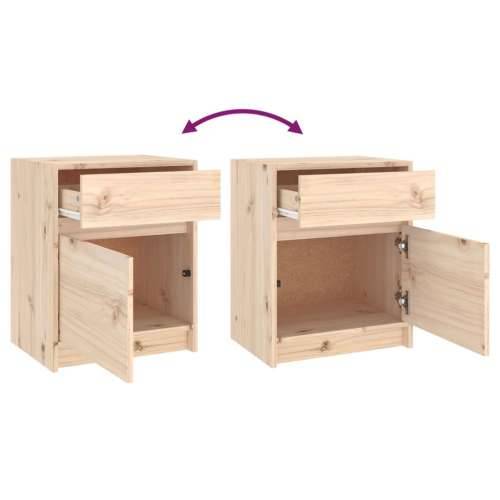 Noćni ormarići 2 kom 40 x 31 x 50 cm od masivne borovine - Prirodna 2 Cijena