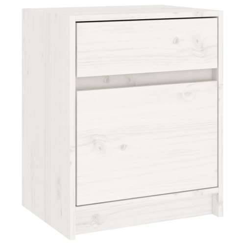 Noćni ormarići 2 kom bijeli 40 x 31 x 50 cm od masivne borovine - Bijela 2 Cijena