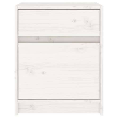 Noćni ormarići 2 kom bijeli 40 x 31 x 50 cm od masivne borovine - Bijela 2 Cijena