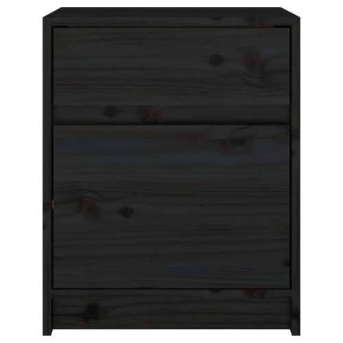 Noćni ormarići 2 kom crni 40 x 31 x 50 cm od masivne borovine - Crna 2 Cijena