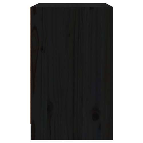 Noćni ormarići 2 kom crni 40 x 31 x 50 cm od masivne borovine - Crna 2 Cijena