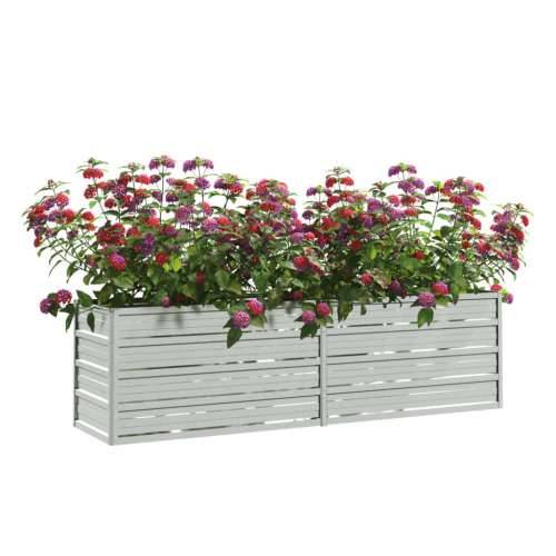Povišena gredica - Vrtna gredica 160 x 40 x 45 cm pocinčani čelik srebrna - 160 x 40 x 45 cm 1 Cijena