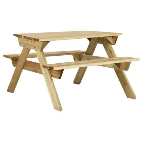 Stol za piknik s klupama 110x123x73 cm od impregnirane borovine - 110 x 123 x 73 cm 1 Cijena