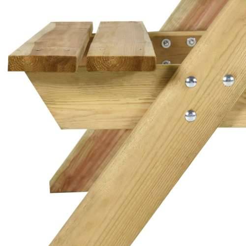 Stol za piknik s klupama 110x123x73 cm od impregnirane borovine - 110 x 123 x 73 cm 1 Cijena