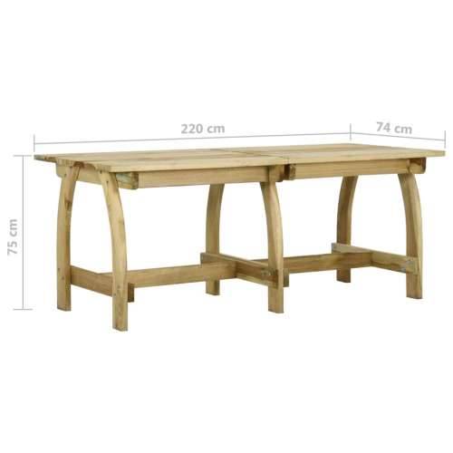 Vrtni stol 220 x 74 x 75 cm od impregnirane borovine - 220 x 74 x 75 cm 1 Cijena