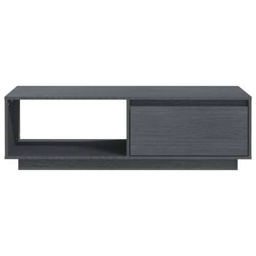 Stolić za kavu sivi 110 x 50 x 33,5 cm od masivne borovine Siva 1 Cijena