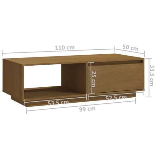Stolić za kavu boja meda 110 x 50 x 33,5 cm od masivne borovine - boja meda 1 Cijena
