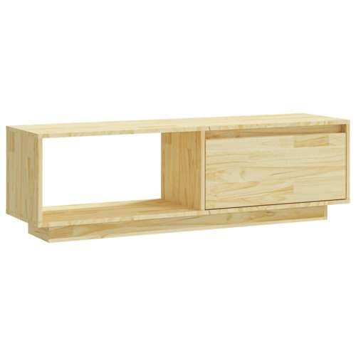 TV ormarić 110 x 30 x 33,5 cm od masivne borovine - Prirodna 1 Cijena