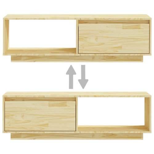 TV ormarić 110 x 30 x 33,5 cm od masivne borovine - Prirodna 1 Cijena