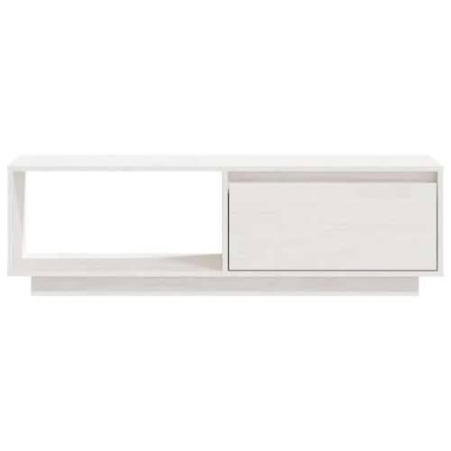 TV ormarić bijeli 110 x 30 x 33,5 cm od masivne borovine - Bijela 1 Cijena