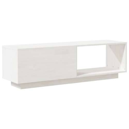TV ormarić bijeli 110 x 30 x 33,5 cm od masivne borovine - Bijela 1 Cijena