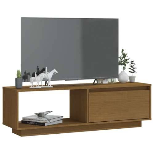 TV ormarić boja meda 110 x 30 x 33,5 cm od masivne borovine - boja meda 1 Cijena