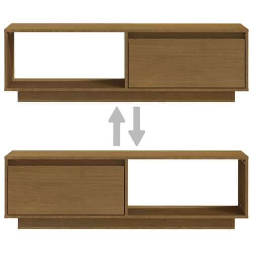 TV ormarić boja meda 110 x 30 x 33,5 cm od masivne borovine - boja meda 1 Cijena