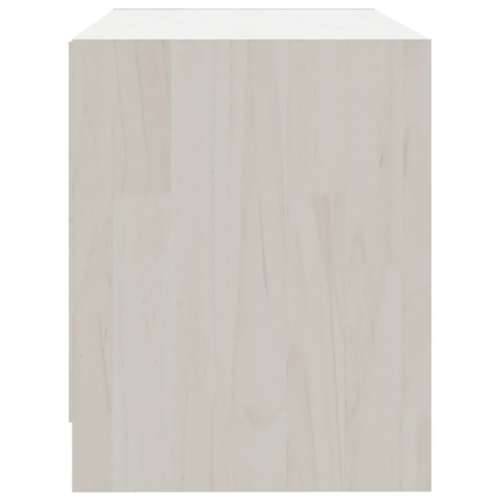 TV ormarić bijeli 80 x 31 x 39 cm od masivne borovine - Bijela 1 Cijena