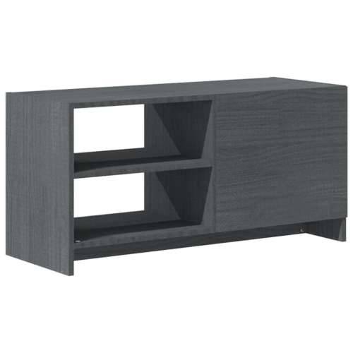 TV ormarić sivi 80 x 31 x 39 cm od masivne borovine Siva 1 Cijena