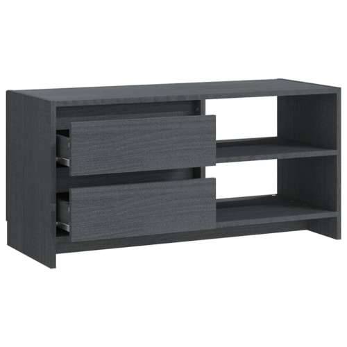 TV ormarić sivi 80 x 31 x 39 cm od masivne borovine Siva 1 Cijena