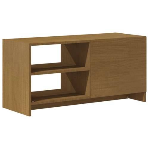 TV ormarić smeđa boja meda 80 x 31 x 39 cm od masivne borovine - boja meda 1 Cijena