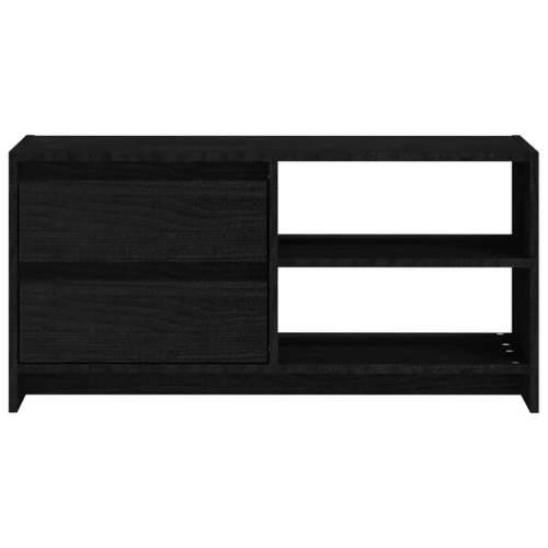 TV ormarić crni 80 x 31 x 39 cm od masivne borovine - Crna 1 Cijena