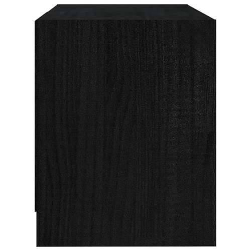 TV ormarić crni 80 x 31 x 39 cm od masivne borovine - Crna 1 Cijena