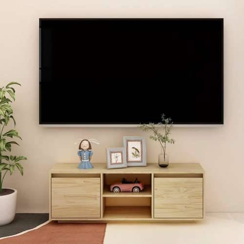 TV ormarić 110 x 30 x 40 cm od masivne borovine - Prirodna 1 Cijena