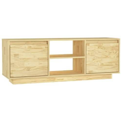 TV ormarić 110 x 30 x 40 cm od masivne borovine - Prirodna 1 Cijena