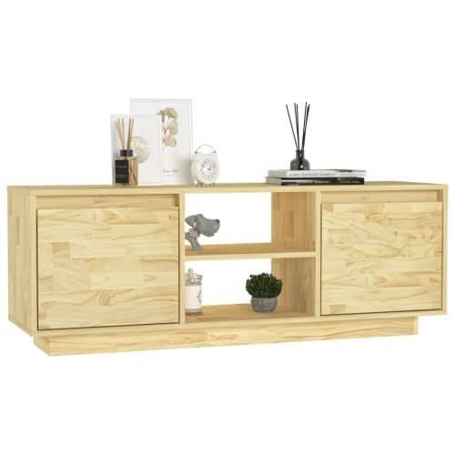 TV ormarić 110 x 30 x 40 cm od masivne borovine - Prirodna 1 Cijena