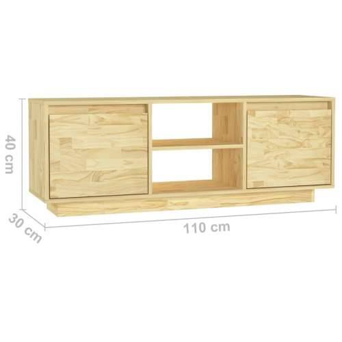 TV ormarić 110 x 30 x 40 cm od masivne borovine - Prirodna 1 Cijena