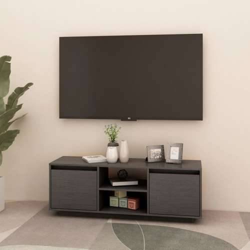 TV ormarić sivi 110 x 30 x 40 cm od masivne borovine - Siva 1 Cijena