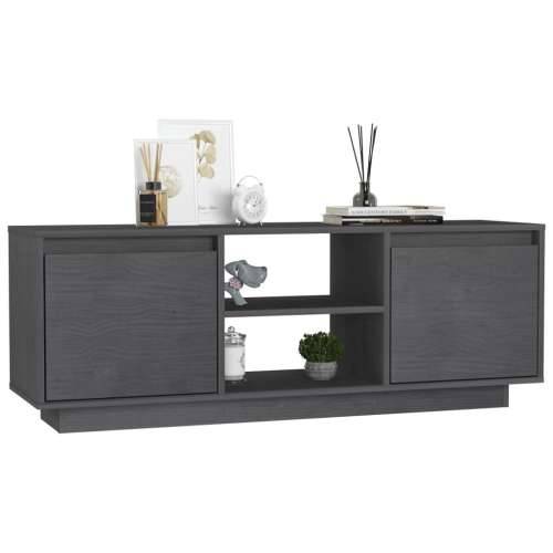 TV ormarić sivi 110 x 30 x 40 cm od masivne borovine - Siva 1 Cijena