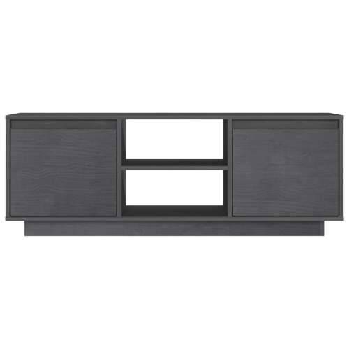 TV ormarić sivi 110 x 30 x 40 cm od masivne borovine - Siva 1 Cijena