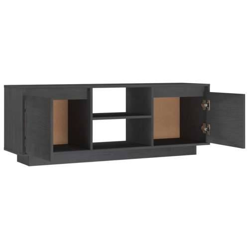 TV ormarić sivi 110 x 30 x 40 cm od masivne borovine - Siva 1 Cijena