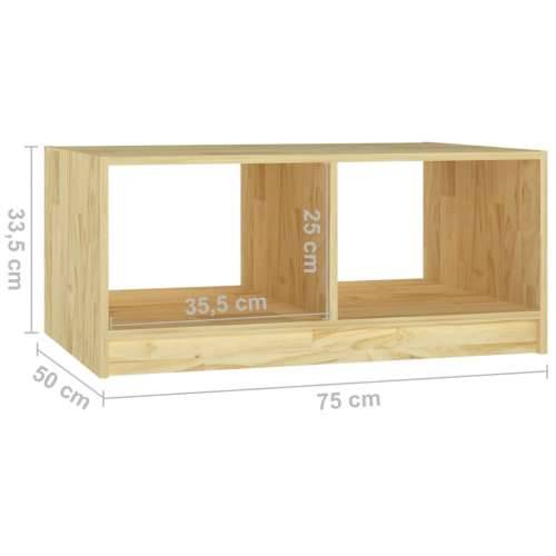 Stolić za kavu 75 x 50 x 33,5 cm od masivne borovine - Prirodna 1 Cijena