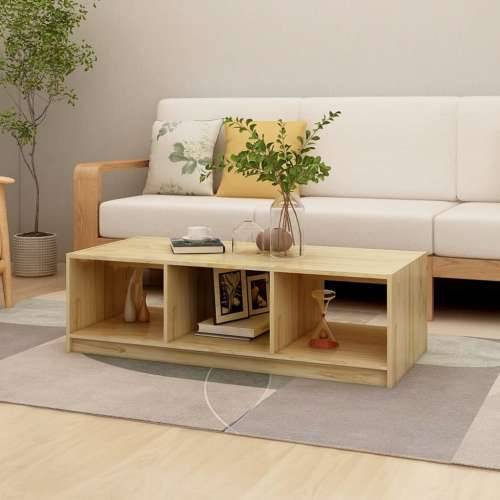Stolić za kavu 110 x 50 x 34 cm od masivne borovine - Prirodna 1 Cijena