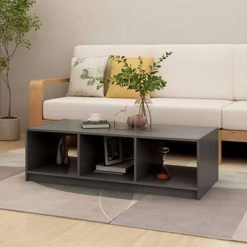 Stolić za kavu sivi 110 x 50 x 34 cm od masivne borovine - Siva 1 Cijena