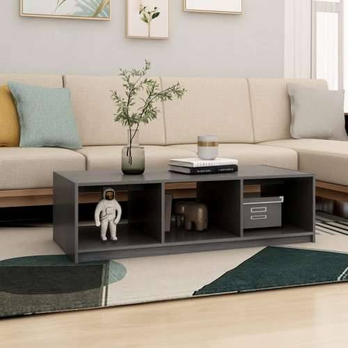 Stolić za kavu sivi 110 x 50 x 34 cm od masivne borovine - Siva 1 Cijena