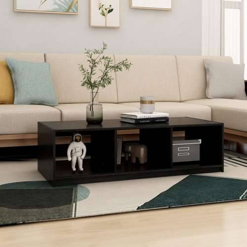 Stolić za kavu crni 110 x 50 x 34 cm od masivne borovine - Crna 1 Cijena